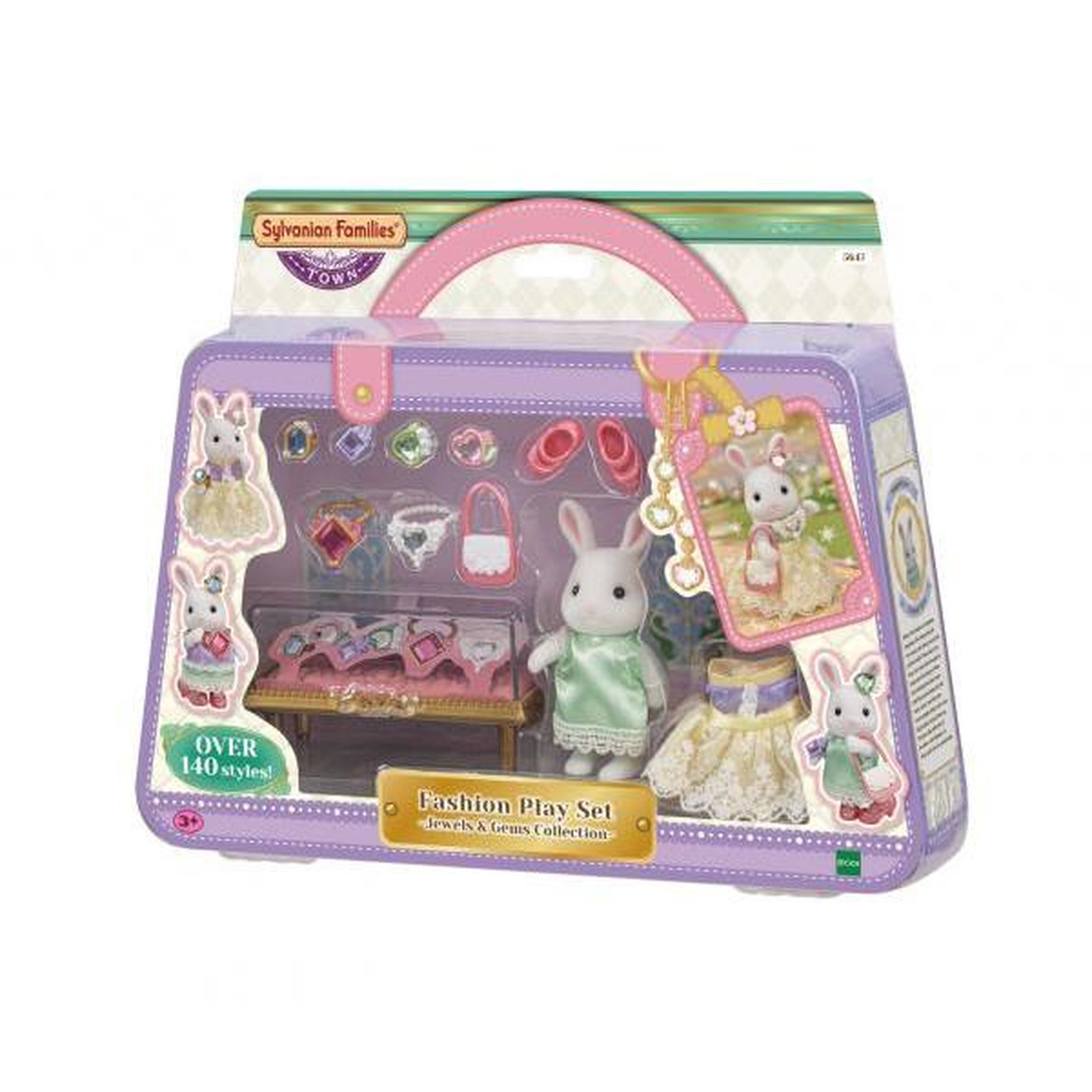 Voir la diapositive 2 : Sylvanian Families Figurines miniatures - SYLVANIAN FAMILIES - 5647 - La valisette de mode et grande soeur Lapin neige