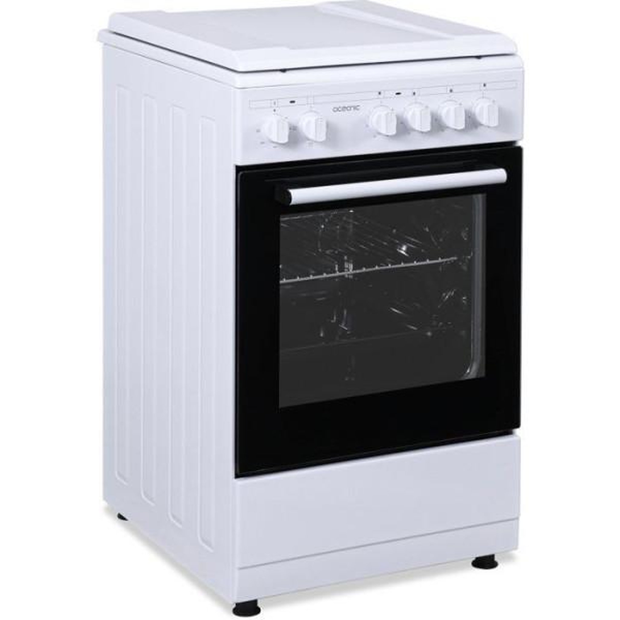 Voir la diapositive 6 : OCEANIC Cuisiniere  électrique - OCEANIC - OCEACE5060W - 4 feux - 6800 W - L49,8 x P61 x H 86 cm - Blanc