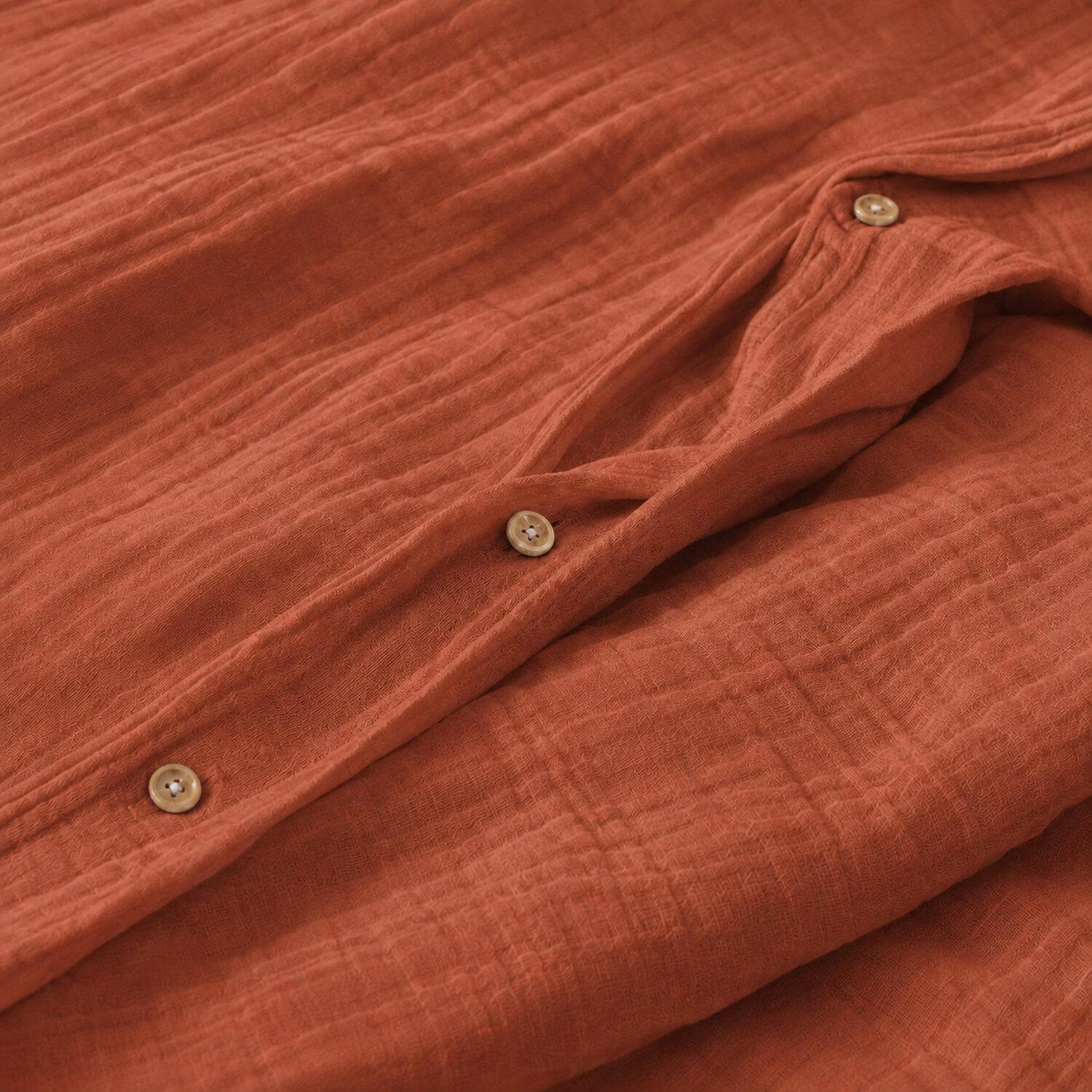 Voir la diapositive 4 : Les Ateliers du Linge Parure de couette 100% gaze de coton lavé