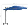 Voir la diapositive 6 : VIDAXL Parasol de jardin en porte-a-faux avec mat en acier bleu azure