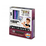 BUKI 4 feutres cosmetiques avec pochoirs - argent