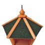 PAWHUT Mangeoire suspendue nichoir à oiseau pour extérieur en bois 40 x 40 x 35 cm
