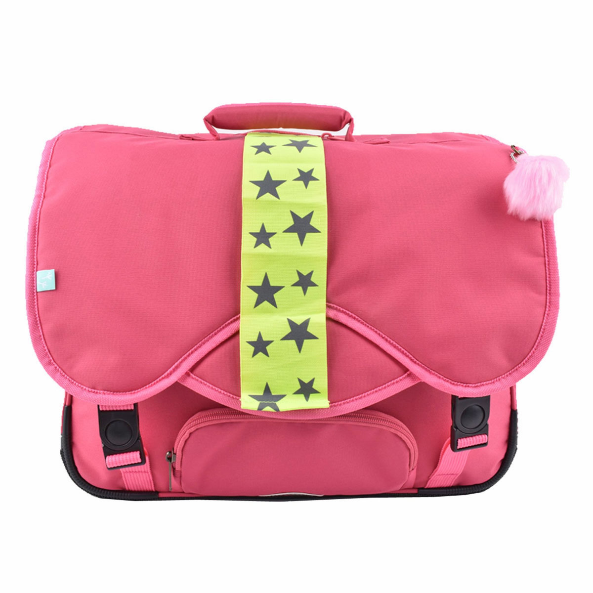 AUCHAN Cartable 41 cm CM1/CM2 rose forme moderne