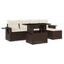 Voir la diapositive 2 : VIDAXL Salon de jardin avec coussins 6 pcs marron resine tressee