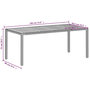 Voir la diapositive 6 : VIDAXL Table de jardin beige 190x90x75 cm resine tressee bois d'acacia