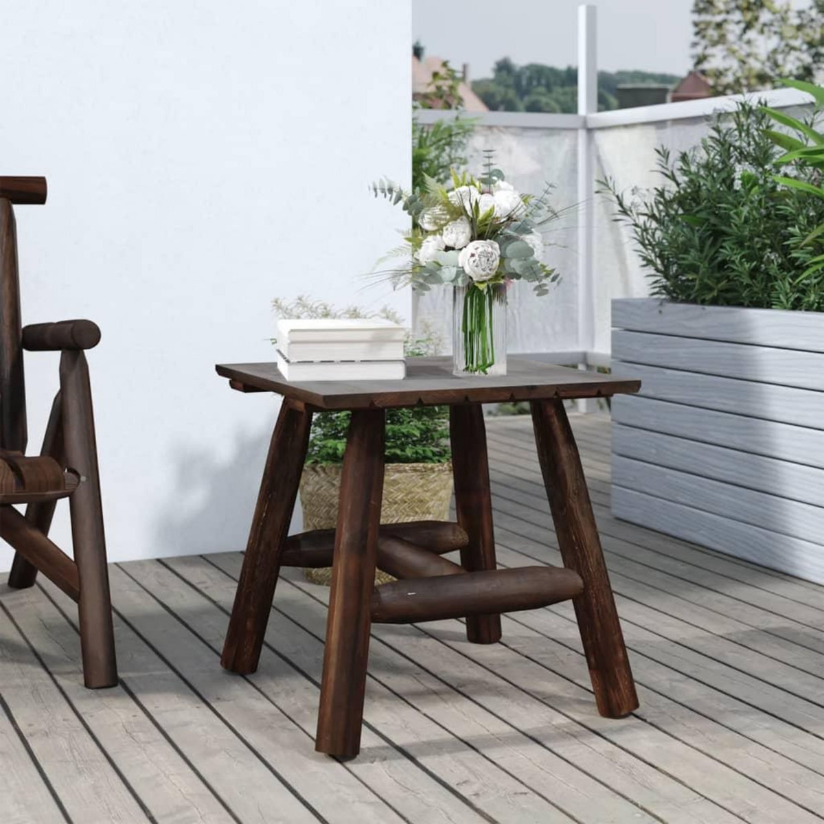 VIDAXL Table d'appoint 49x49x50 cm bois massif d'epicea