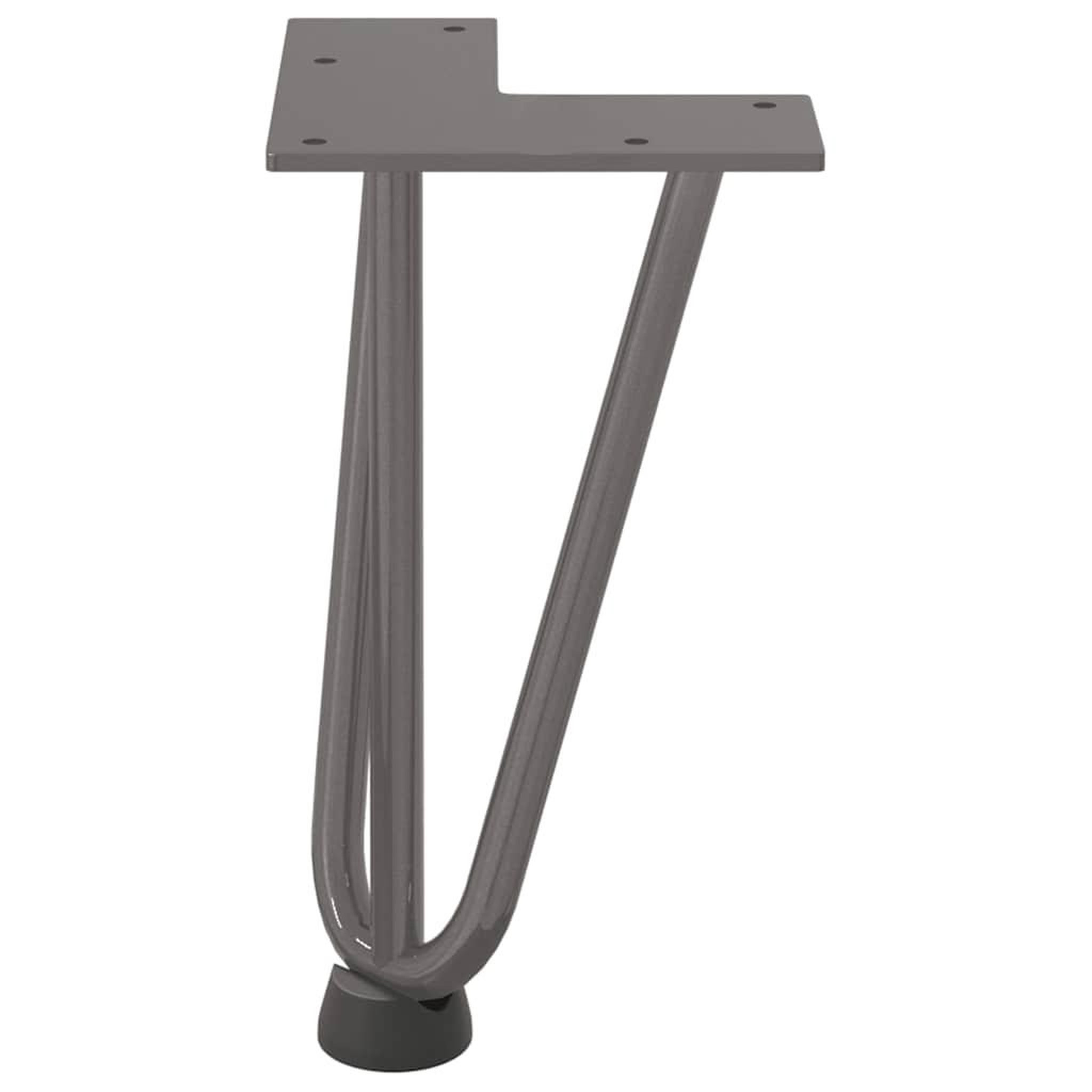 Voir la diapositive 5 : VIDAXL Pieds de table en forme d'epingle a cheveux 20 cm acier massif