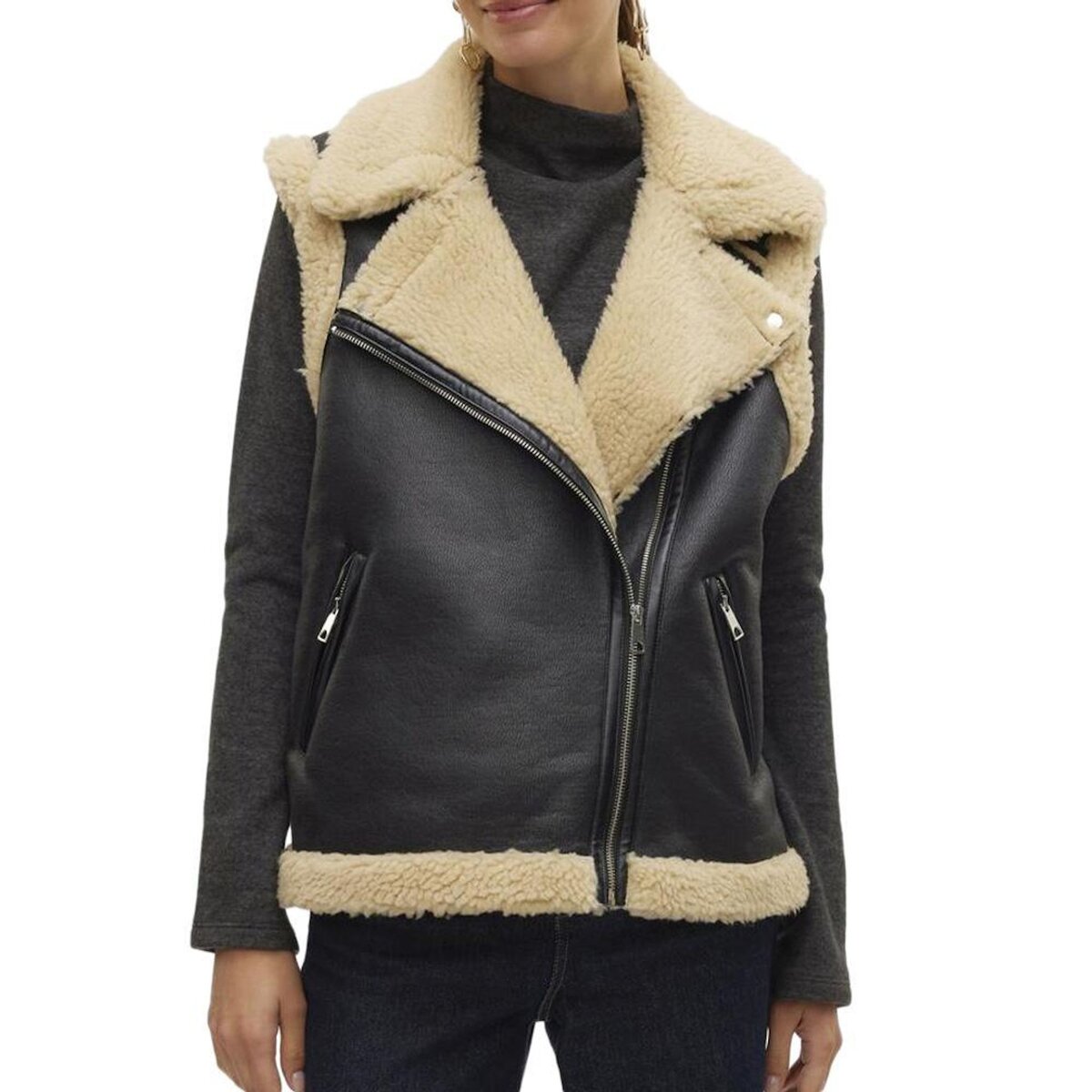 Vero Moda Veste Sans Manches /Écru Femme Vero Moda Waistcoat