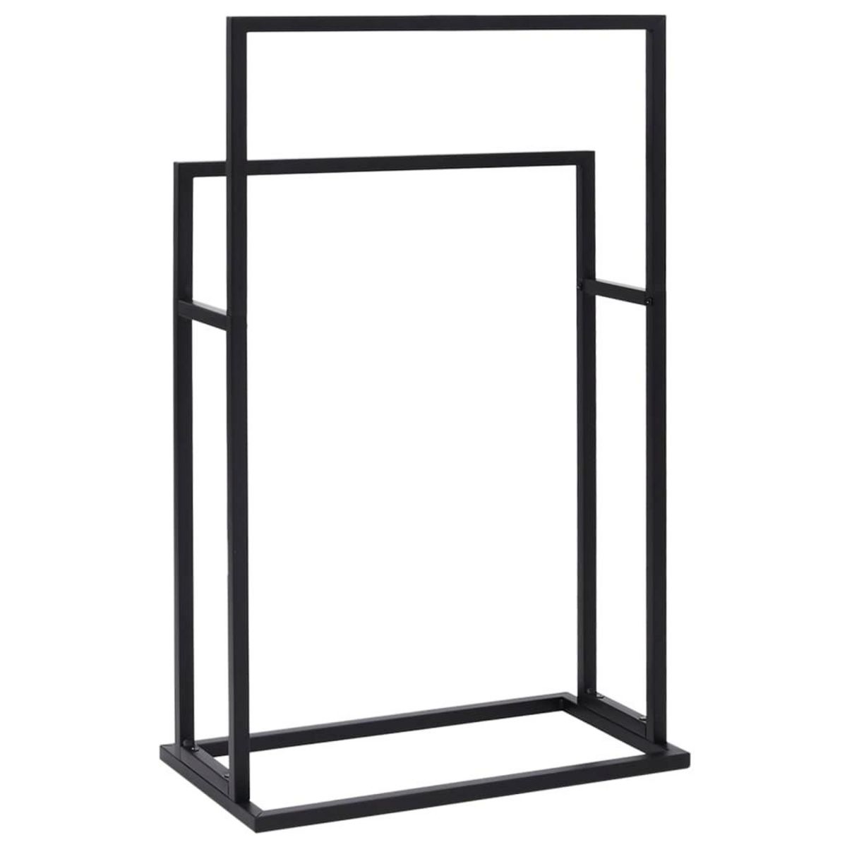 VIDAXL Porte-serviettes sur pied Noir 48x24x78,5 cm Fer