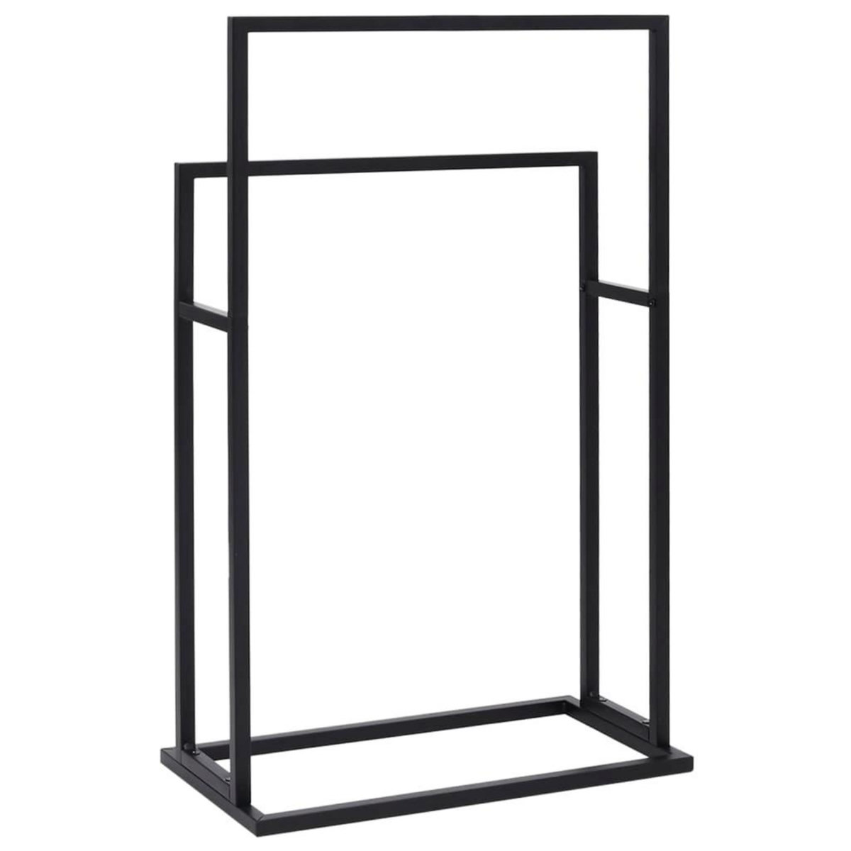 VIDAXL Porte-serviettes sur pied Noir 48x24x78,5 cm Fer