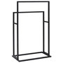 Voir la diapositive 5 : VIDAXL Porte-serviettes sur pied Noir 48x24x78,5 cm Fer