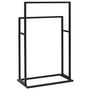 Voir la diapositive 5 : VIDAXL Porte-serviettes sur pied Noir 48x24x78,5 cm Fer