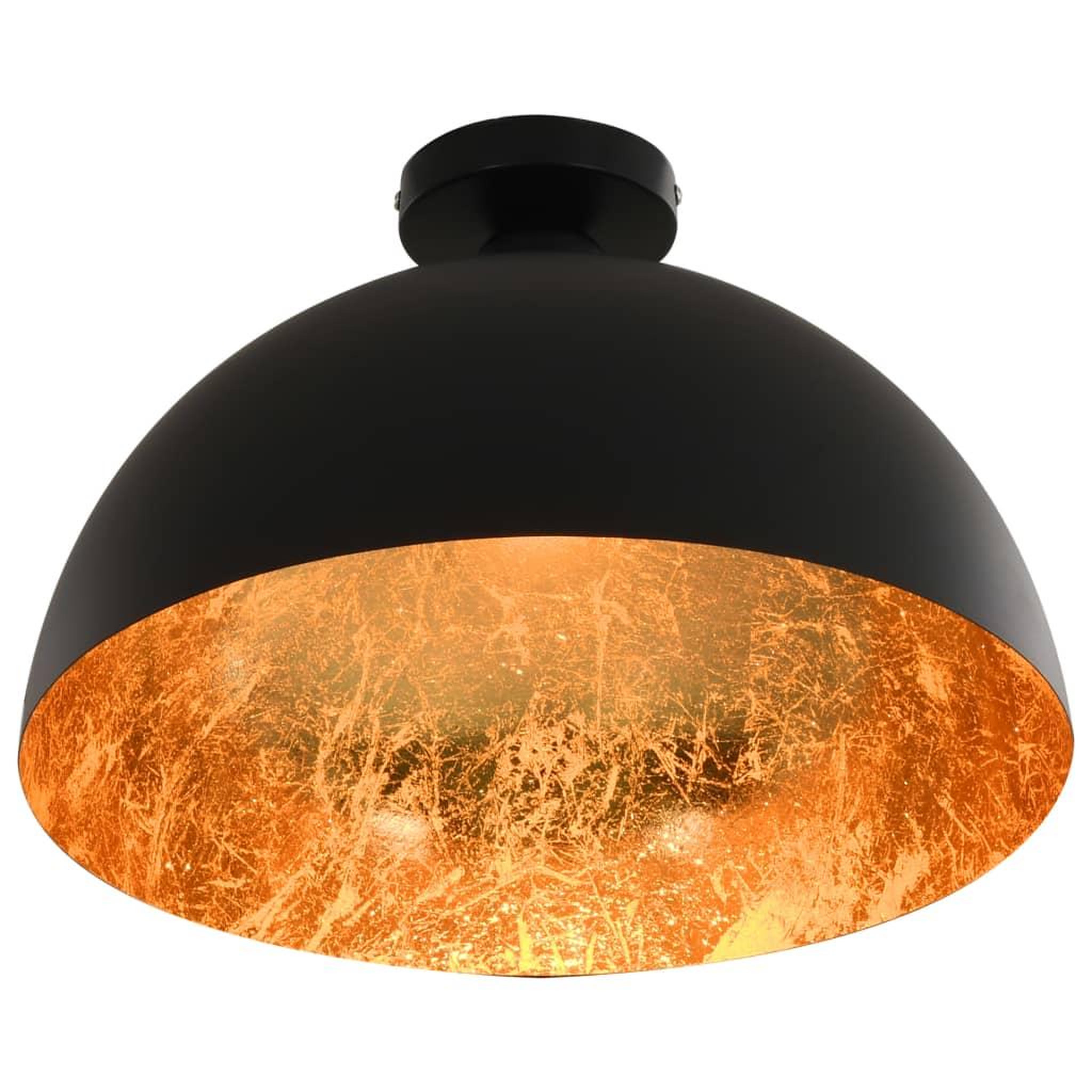 Voir la diapositive 3 : VIDAXL Plafonniers 2 pcs Noir et dore Semi-spherique E27