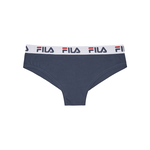 FILA Slip brésilien coton femme Uni FU6067. Coloris disponibles : Bleu