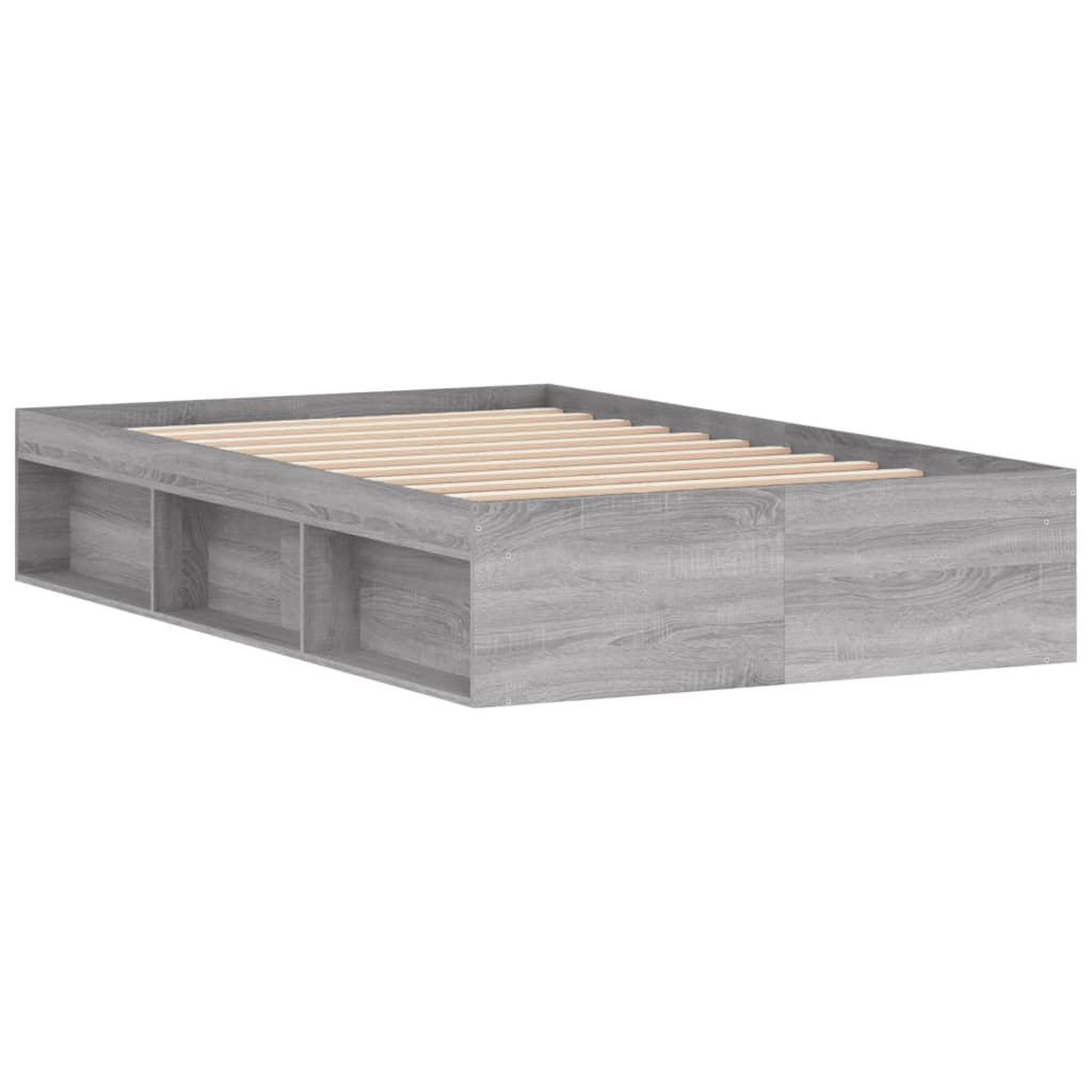 Voir la diapositive 5 : VIDAXL Cadre de lit sans matelas sonoma gris 120x200 cm