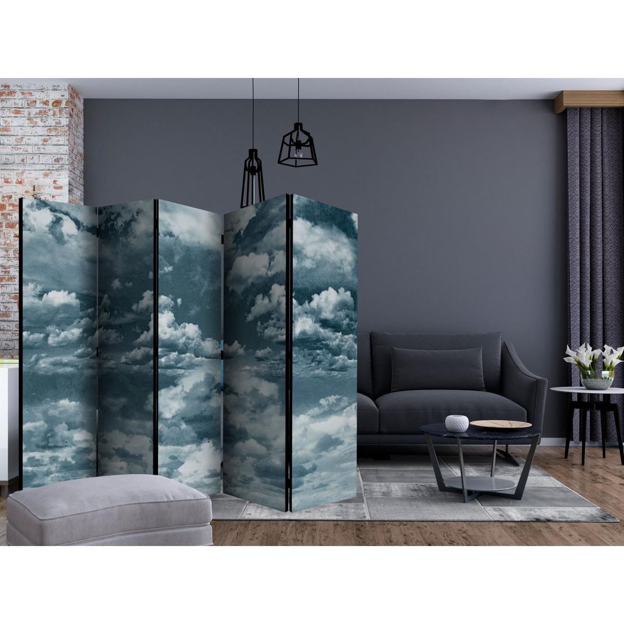 Voir la diapositive 2 : Paris Prix Paravent 5 volets  heaven, i'm in heaven...  172x225cm