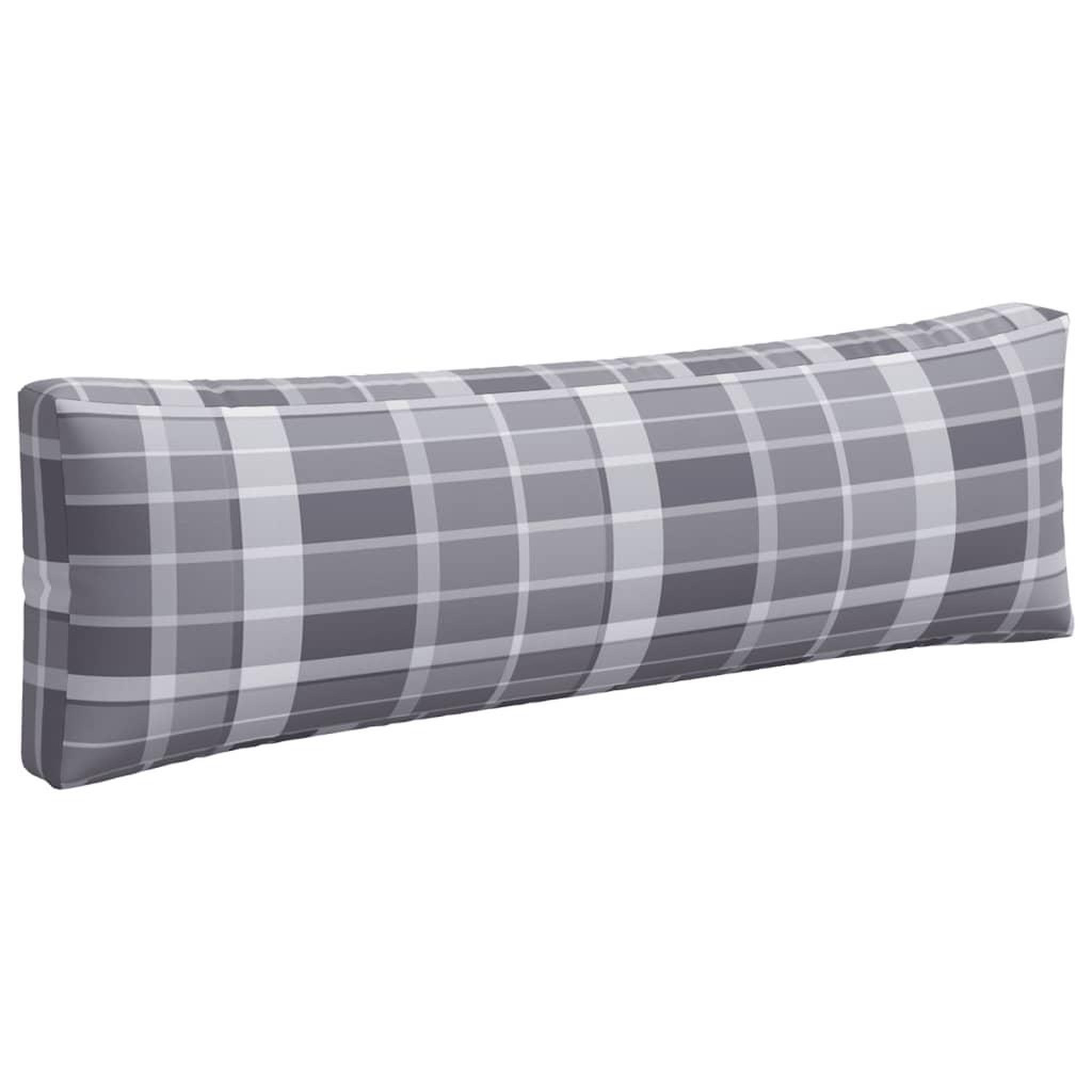 Voir la diapositive 5 : VIDAXL Coussins de palette lot de 3 motif a carreaux gris tissu