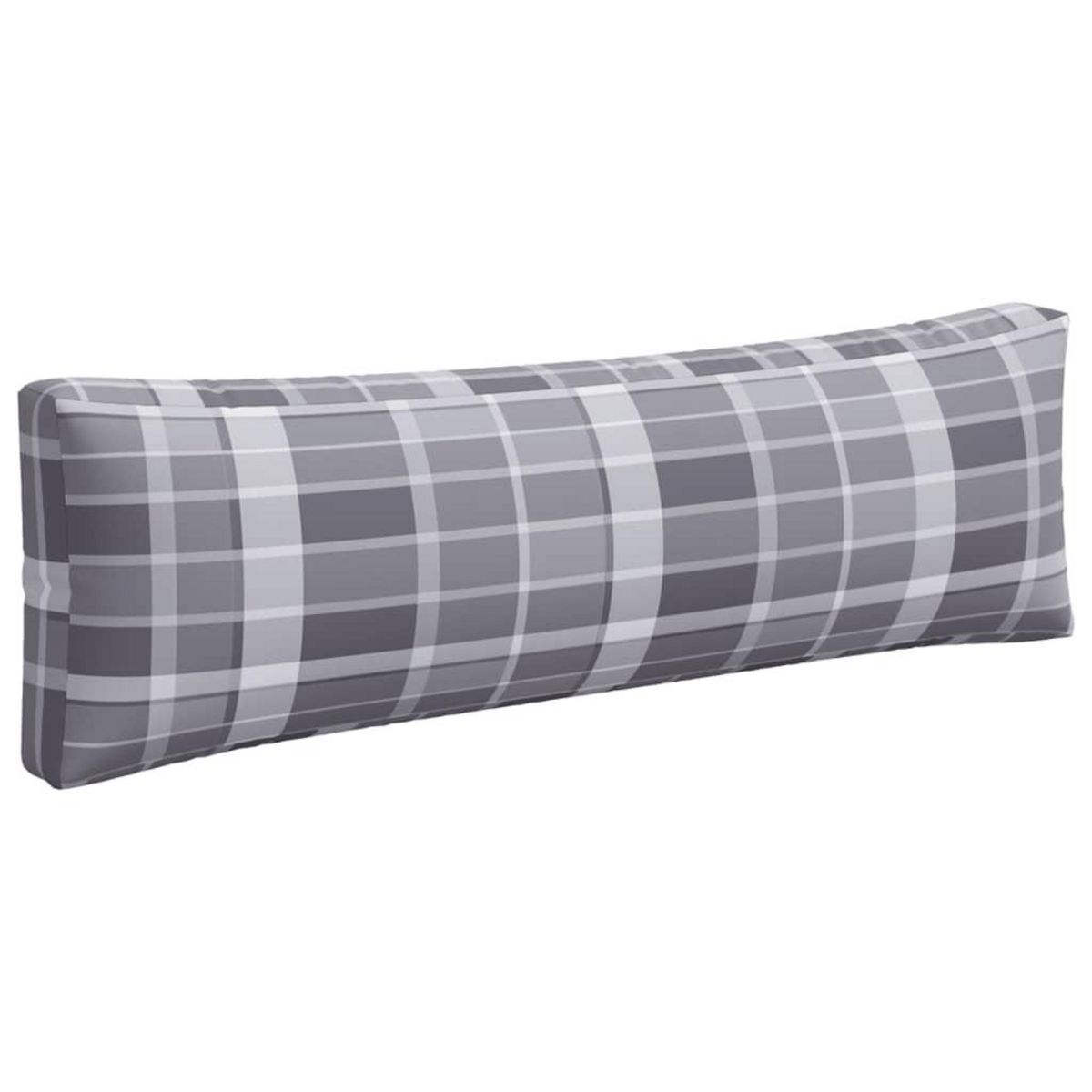 VIDAXL Coussins de palette lot de 3 motif a carreaux gris tissu