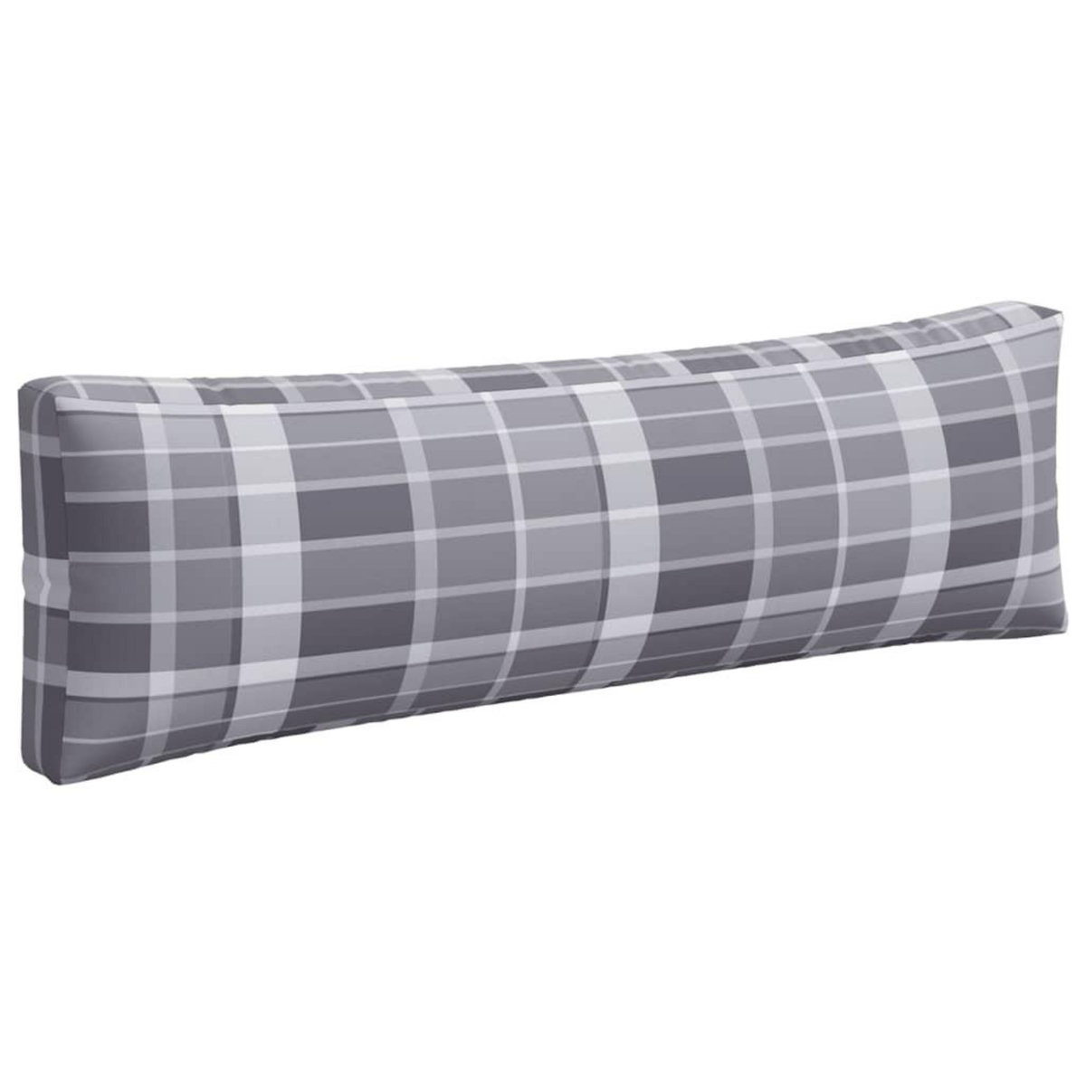 VIDAXL Coussins de palette lot de 3 motif a carreaux gris tissu