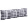 Voir la diapositive 5 : VIDAXL Coussins de palette lot de 3 motif a carreaux gris tissu