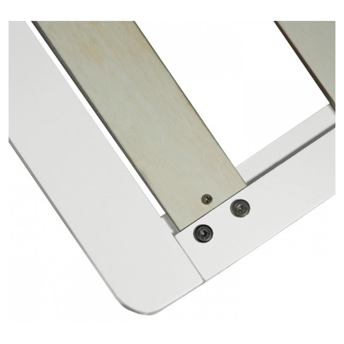 HomeStyle4U Lit palette bois 90x200cm blanc