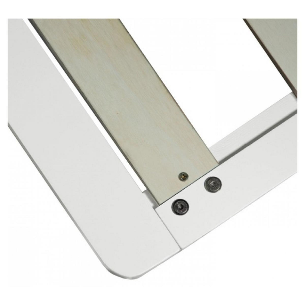 HomeStyle4U Lit palette bois 90x200cm blanc