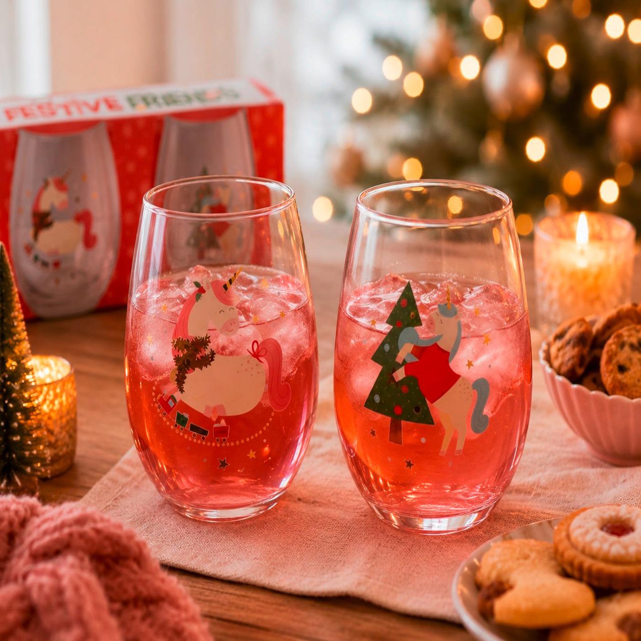 Voir la diapositive 2 : Eden Set de 2 grands verres licorne – 570 ml