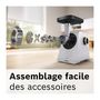Voir la diapositive 5 : BOSCH Hachoir a viande - BOSCH - MFWS420W Série 4 - Blanc - 500 W - moteur bloqué 1900 W - 2,5 kg/mn - 2 vitesses - 2 grilles de hac