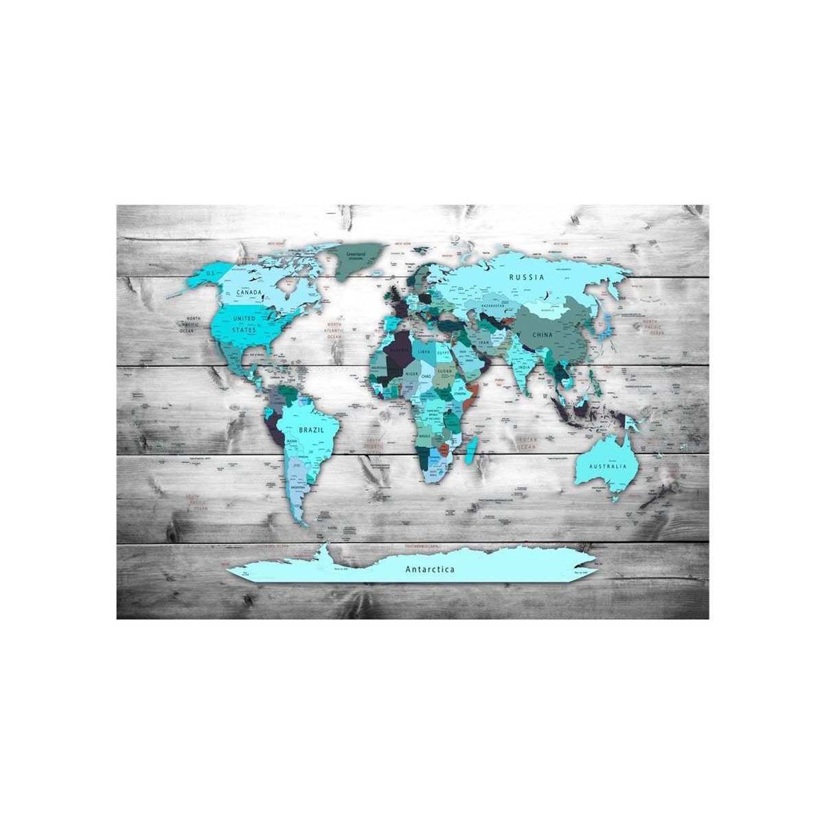 Paris Prix Papier Peint  World Map : Blue Continents