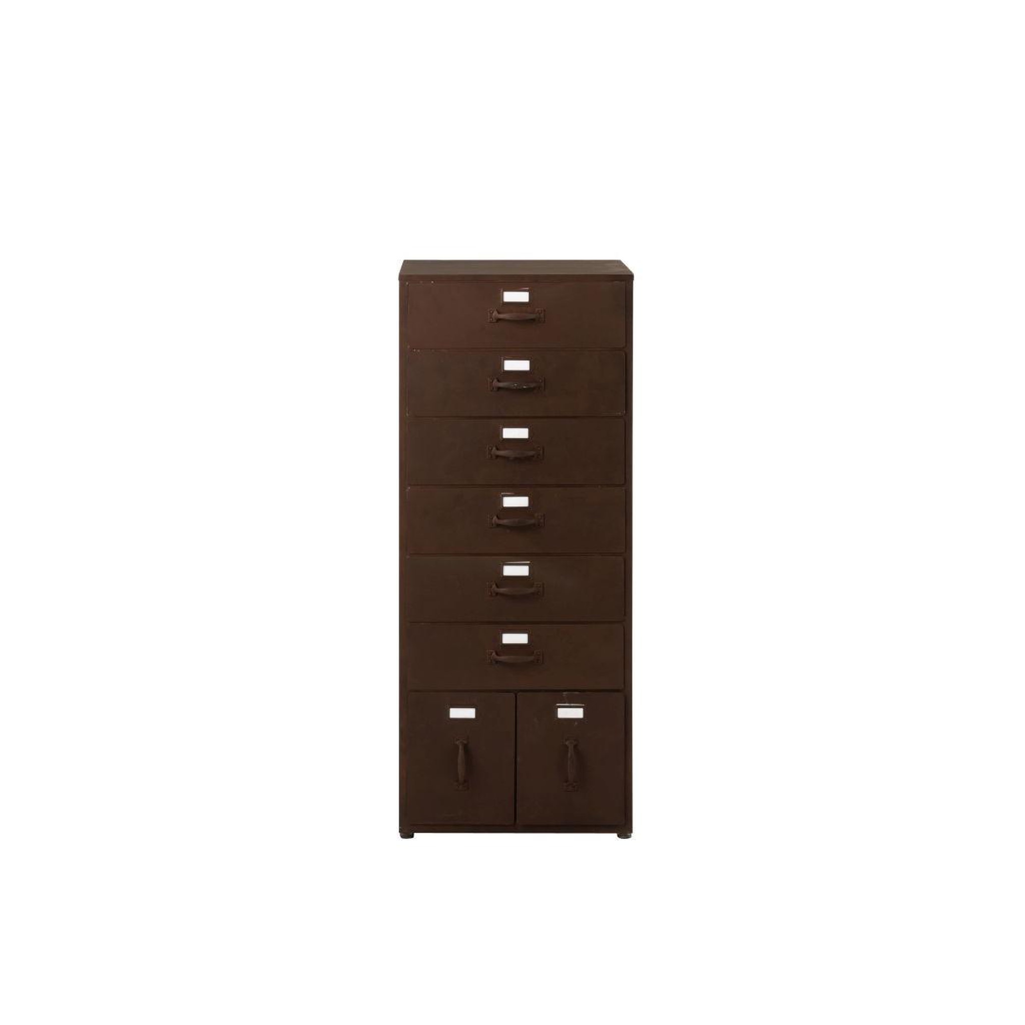 Voir la diapositive 2 : J-LINE Meuble de Rangement en Métal  Bade  101cm Marron