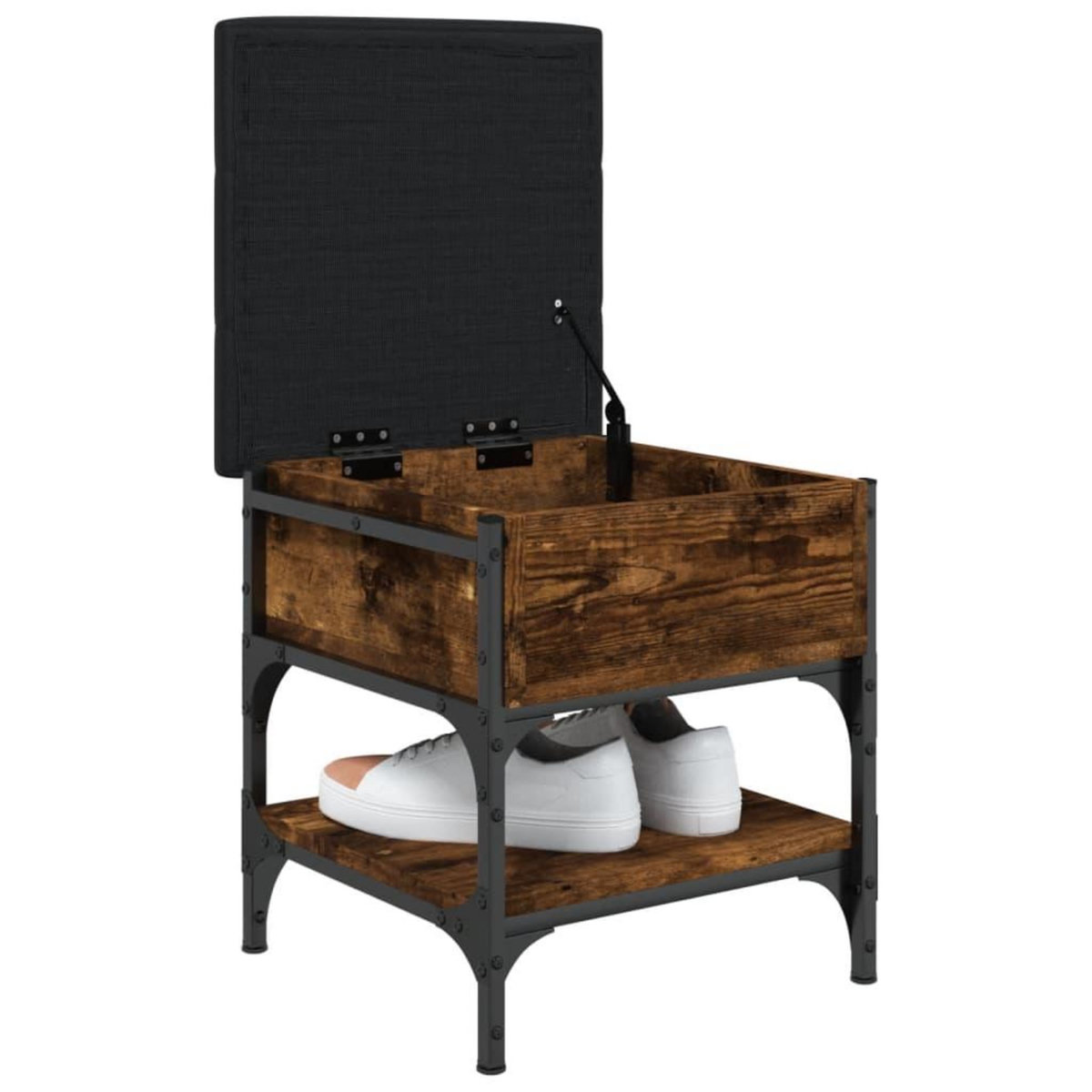 VIDAXL Banc a chaussures chene fume 42x42x45 cm bois d'ingenierie