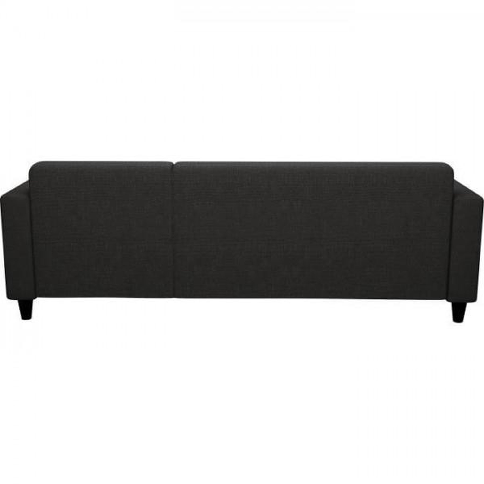 Voir la diapositive 6 : MARKET24 Canapé d'angle fixe 3 places BOB - Tissu Anthracite - Banc - L 197 x P 138 x H 65 cm