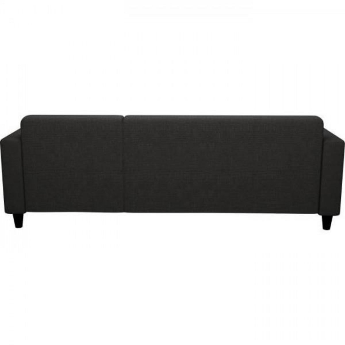 MARKET24 Canapé d'angle fixe 3 places BOB - Tissu Anthracite - Banc - L 197 x P 138 x H 65 cm