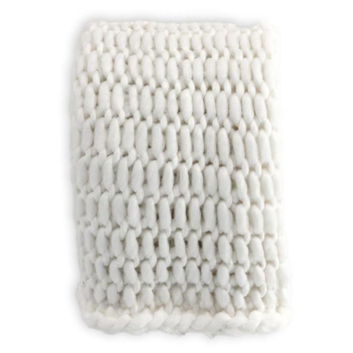 Paris Prix Plaid Tissé Uni  Kate  130x170cm Blanc