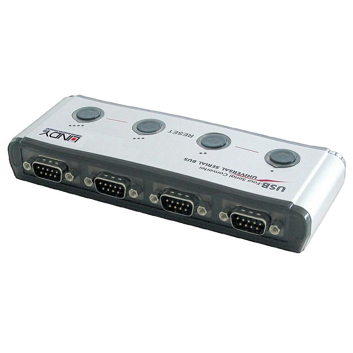 LINDY Adaptateur USB vers Série Lindy 42858 - Convertisseur USB à RS-232 x4