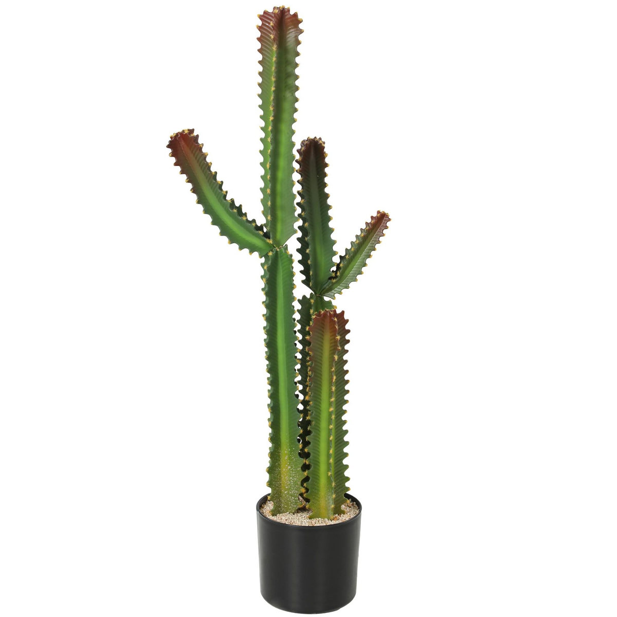 HOMCOM Cactus artificiel grand réalisme plante artificielle grande taille H.111cm vert