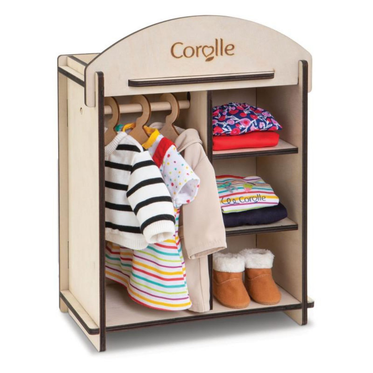 Corolle Armoire (dressing) en bois pour poupon et poupée