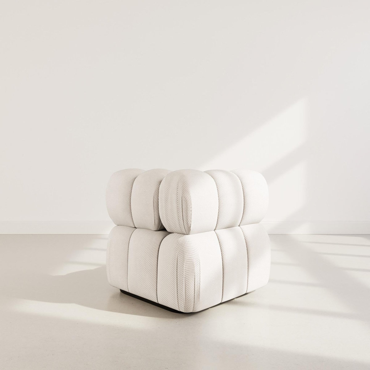 LISA DESIGN Ruby - module d'assise d'angle droit en velours texturé