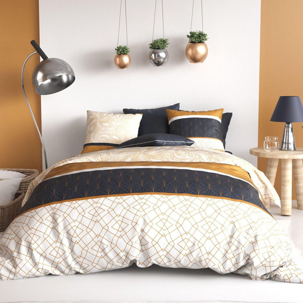 ATELIER DU COTON Parure de couette 100%coton 57fils/cm2 - felora