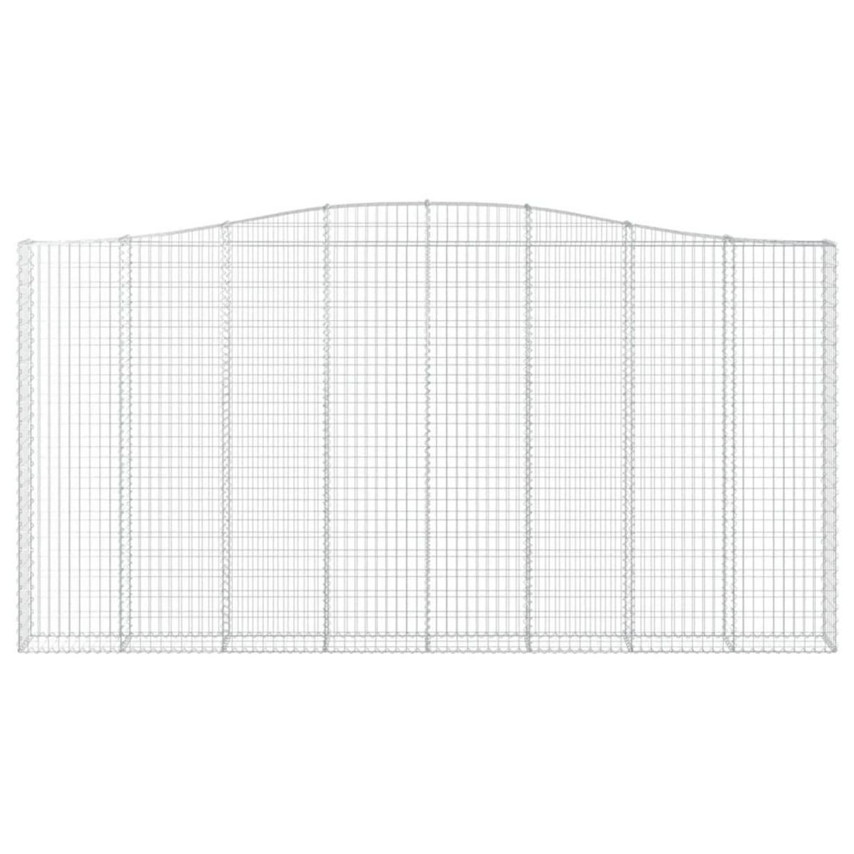 VIDAXL Panier de gabions arque 400x30x200/220 cm Fer galvanise