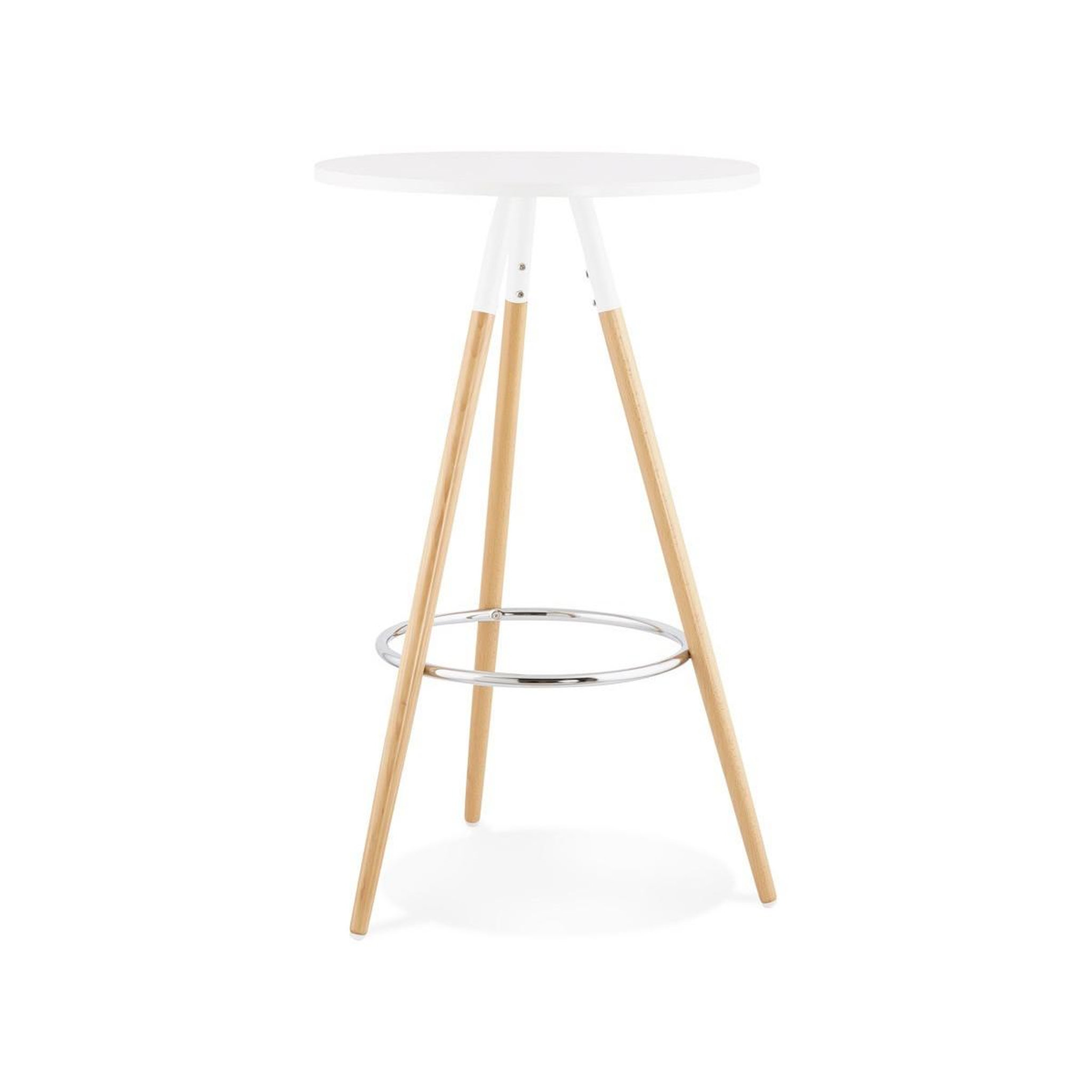 Voir la diapositive 5 : Paris Prix Table de bar  uzak  101cm blanc