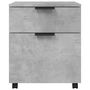 Voir la diapositive 3 : VIDAXL Classeur mobile avec roues Gris beton 45x38x54 cm