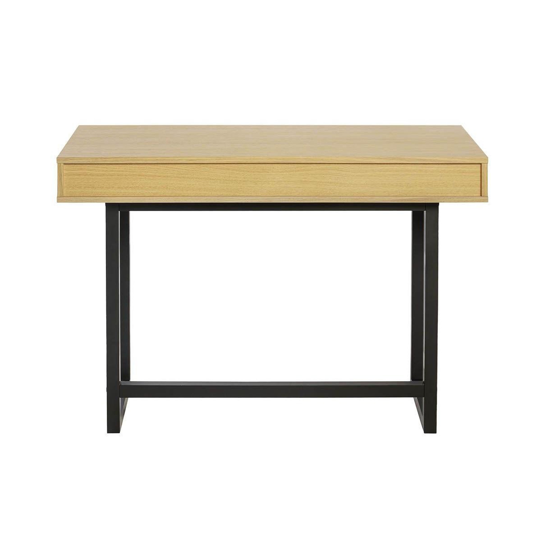 Voir la diapositive 3 : Paris Prix Bureau en bois 2 tiroirs  camden  110cm naturel