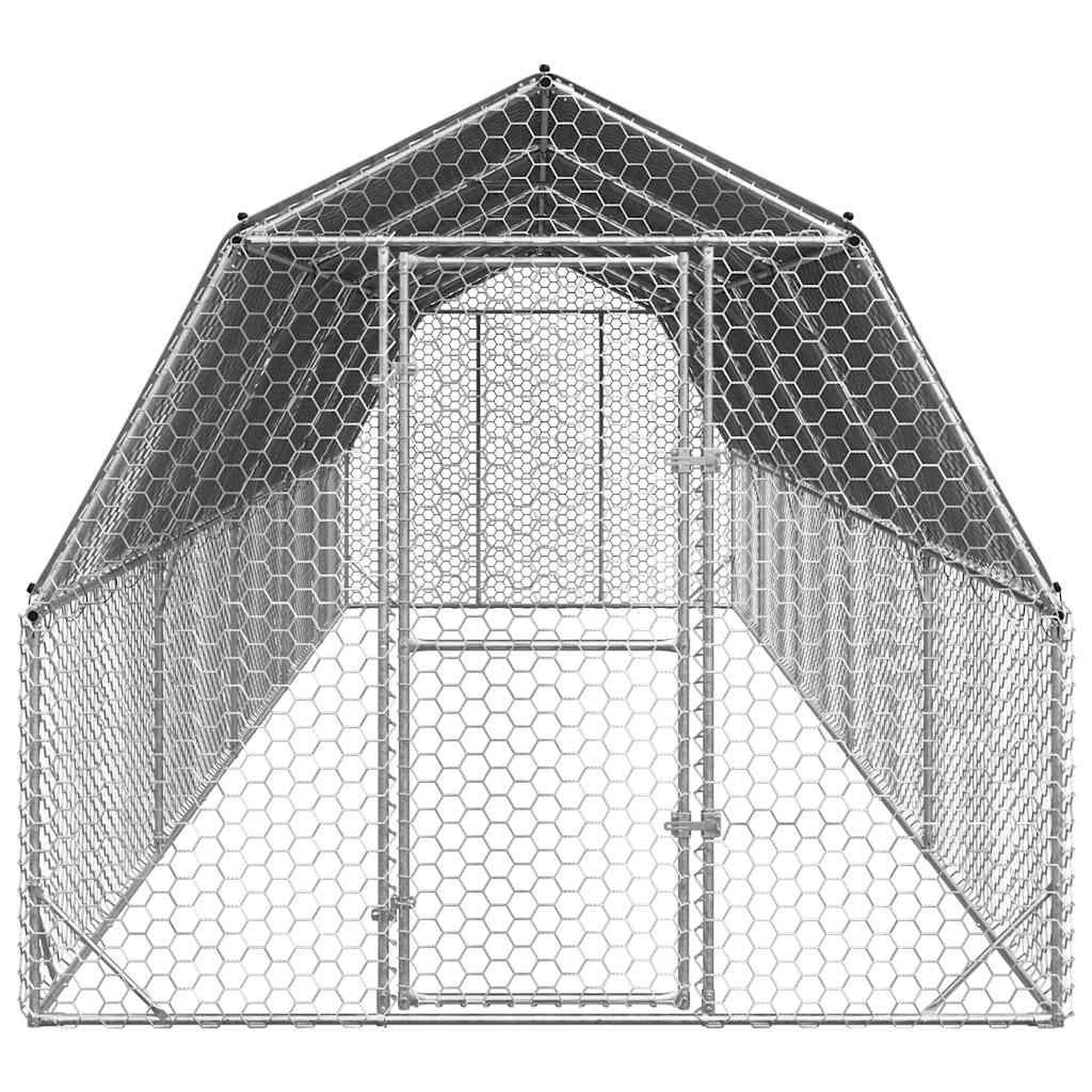 Voir la diapositive 3 : VIDAXL Poulailler avec toit 2,5x10x2,25 m acier galvanise