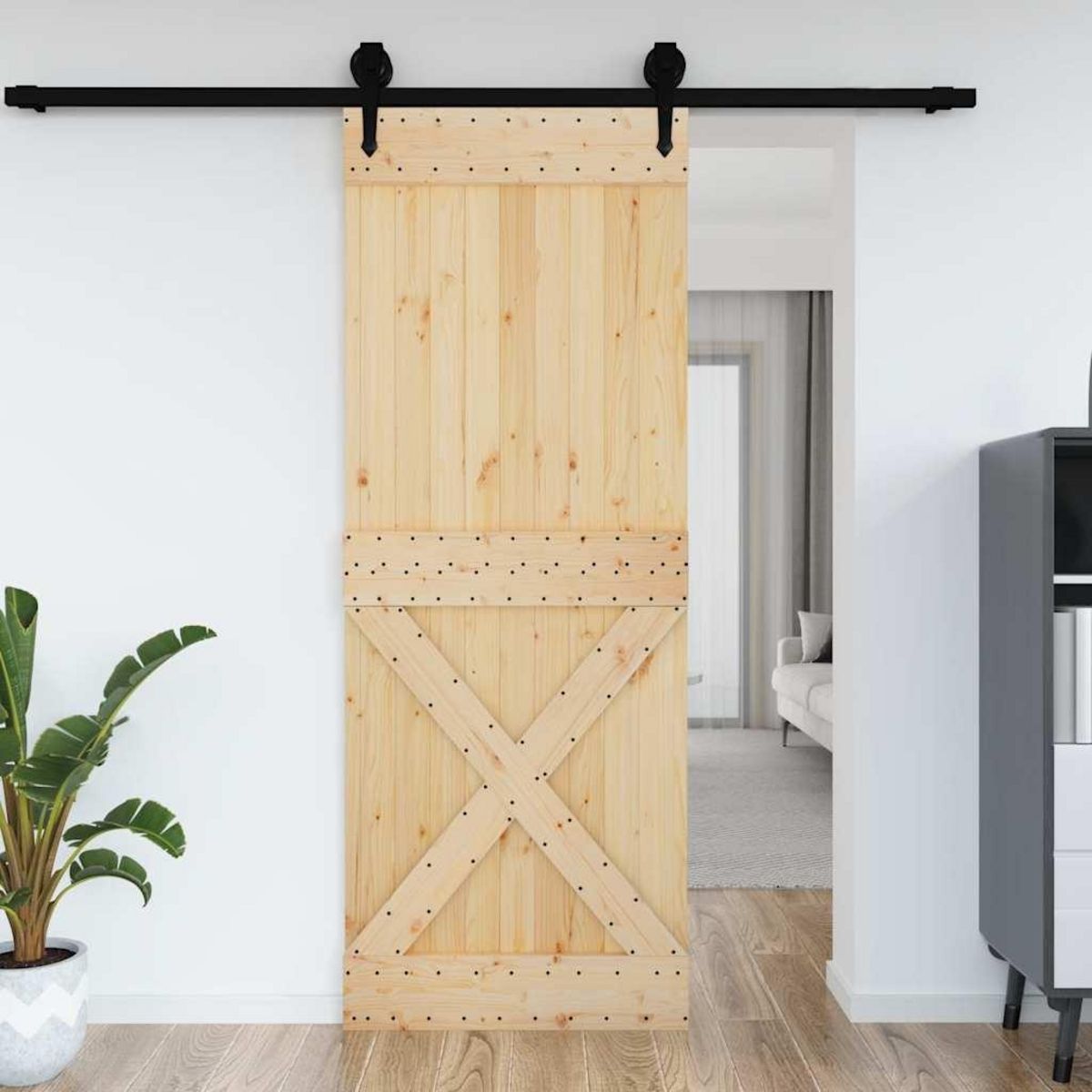 VIDAXL Porte NARVIK 85x210 cm bois massif de pin