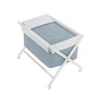 INTERBABY Berceau en Croix Astrid en Pétrole - Sécurité et Confort pour Bébé