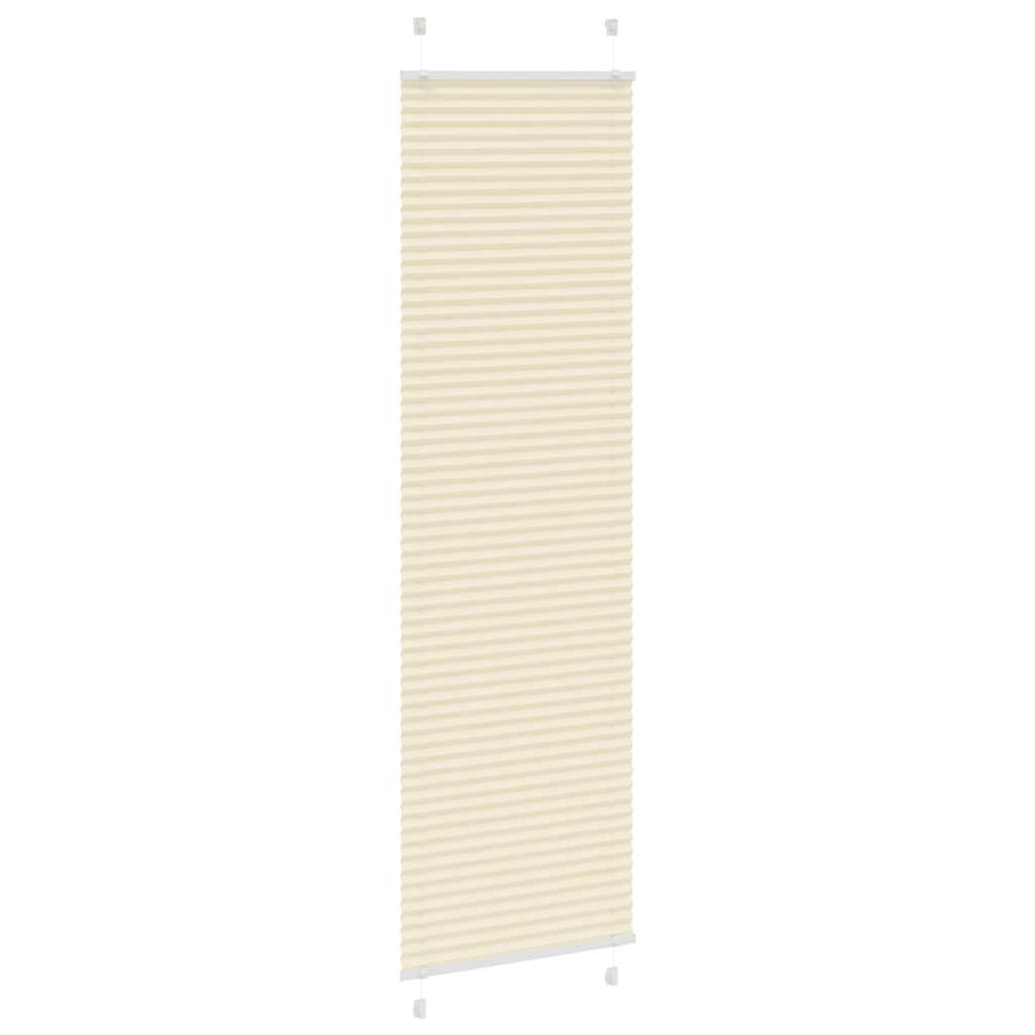 Voir la diapositive 3 : VIDAXL Store plisse creme 55x200 cm largeur du tissu 54,4 cm polyester