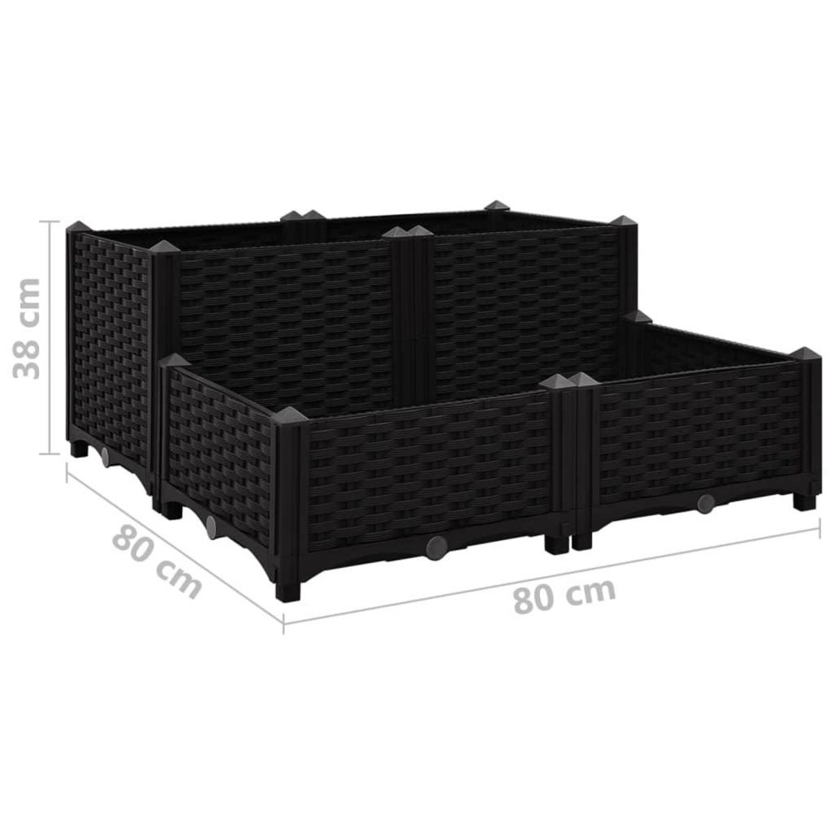 VIDAXL Lit sureleve 80x80x38 cm Polypropylene