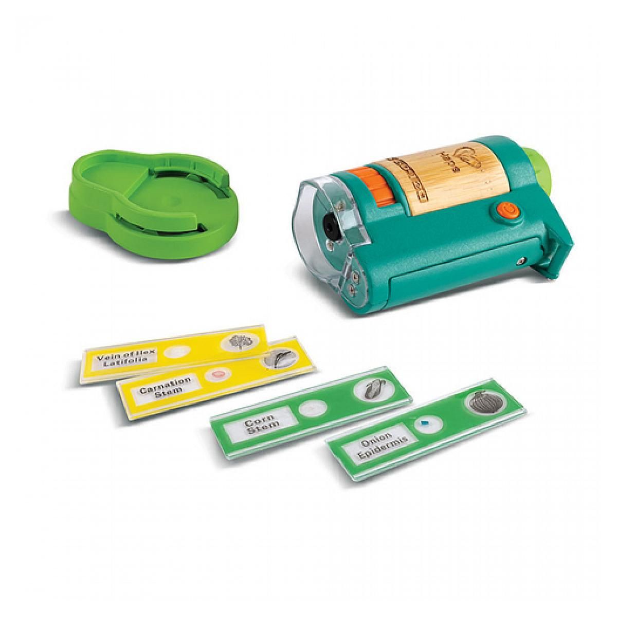 Hape Microscope en Bambou Écologique pour Enfants - Exploration Scientifique Amusante