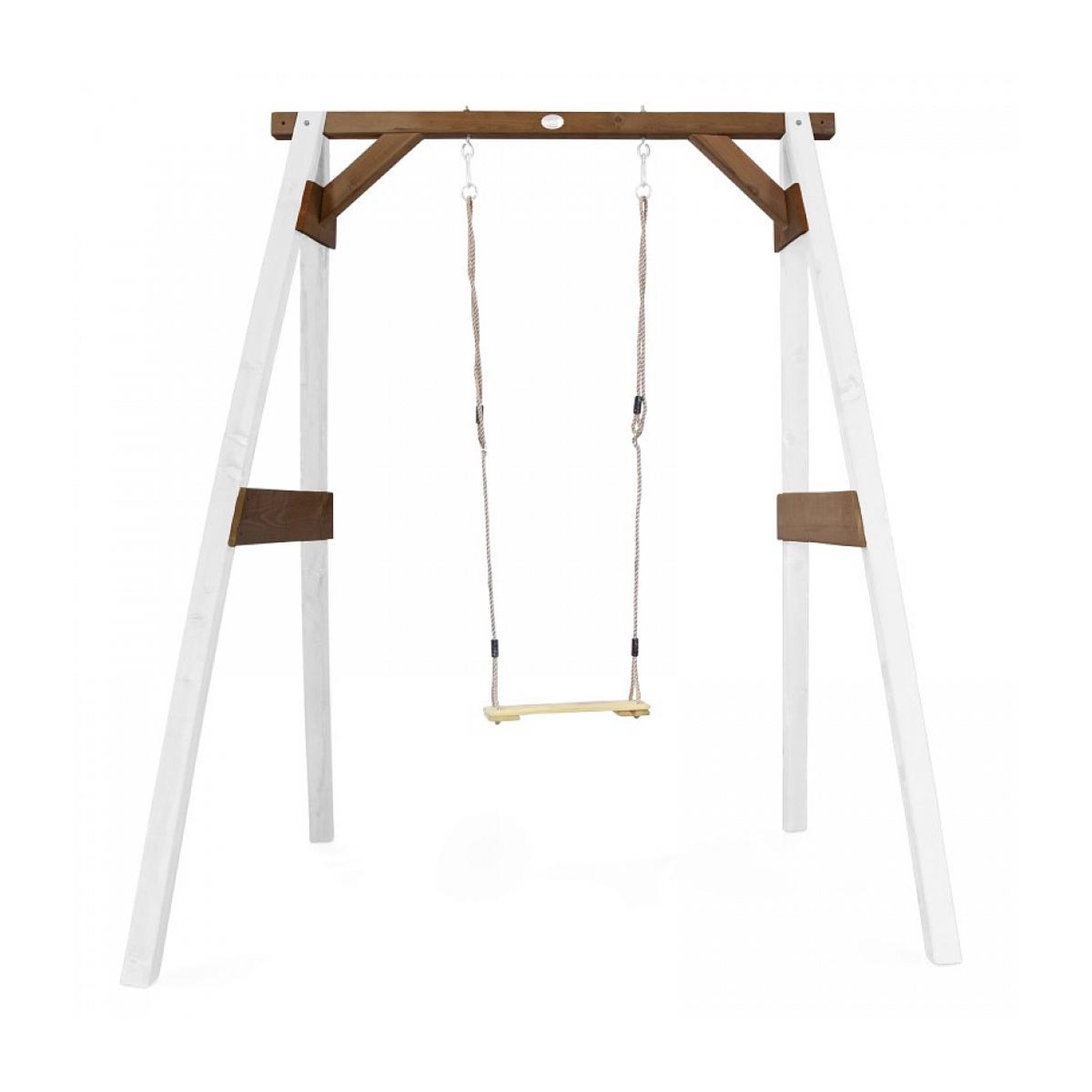 Axi House AXI Portique simple en bois 1 balançoire Blanc Marron 160x181x207cm